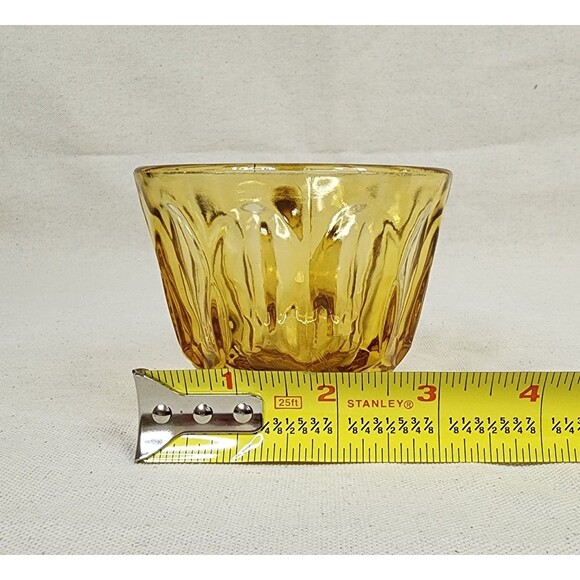 Vintage Anchor Hocking Fairfield Amber Glass Punch Cups – Set of 4, 1970s - Picture 8 of 11
